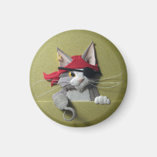 Íman Ímã do gatinho #2 do pirata