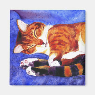 Íman Ímã do gato de gato malhado - da "tempo sesta "