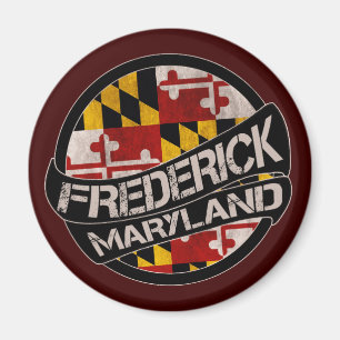 Íman Ímã do grunge da bandeira de Frederick Maryland