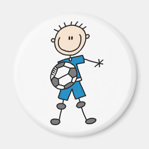 Íman Ímã do jogador de futebol do menino azul