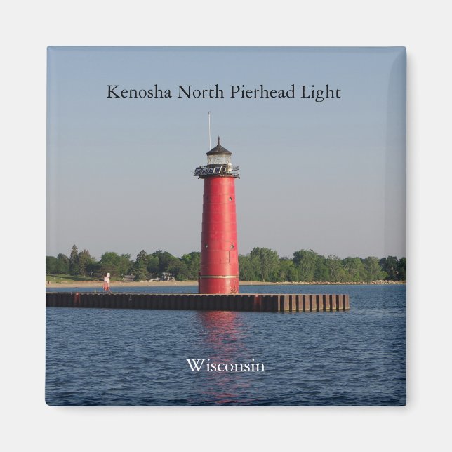 Íman Ímã do Kenosha North Pierhead Light (Frente)