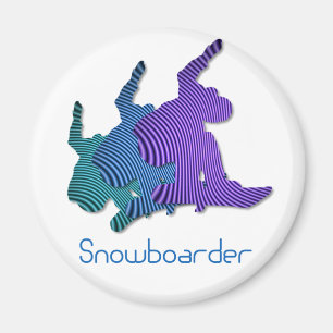 Íman Ímã do logotipo do Snowboarder