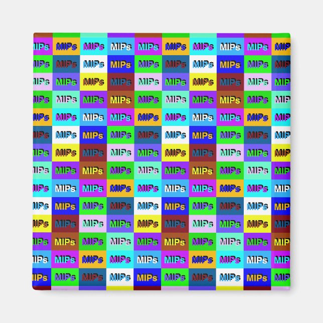 Íman ímã do logotipo mini multimips (Frente)