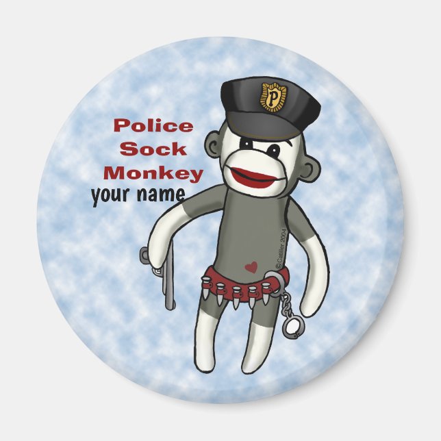 Íman Ímã do Macaco de Meia Polícia (Frente)