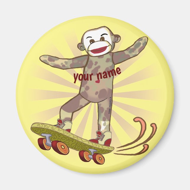 Íman Ímã do Macaco de Meia Skater (Frente)
