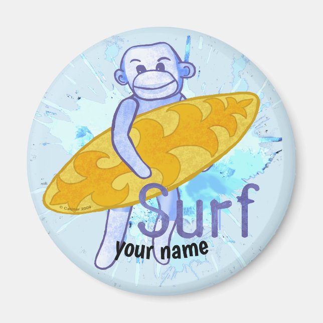 Íman Ímã do Macaco de Meia Surfista (Frente)