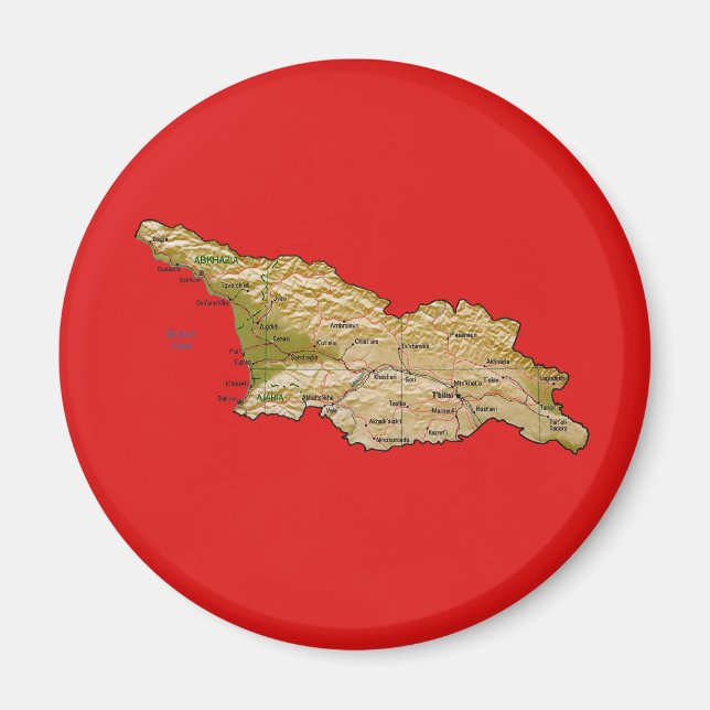 Íman Ímã do Mapa da Geórgia (Frente)