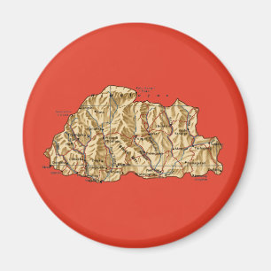 Íman Ímã do mapa de Bhutan