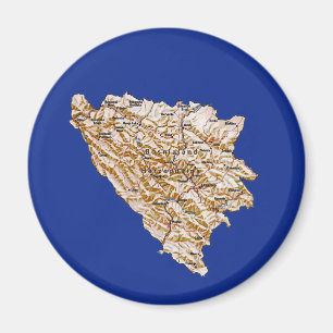 Íman Ímã do mapa de Bósnia - de Herzegovina