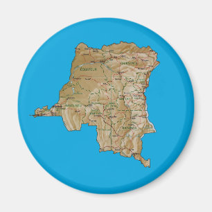 Íman Ímã do mapa de Congo-Kinshasa