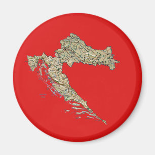 Íman Ímã do mapa de Croatia