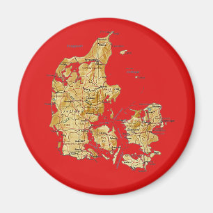 Íman Ímã do mapa de Dinamarca