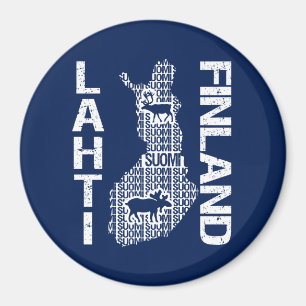 Íman Ímã do MAPA de FINLANDIA - Lahti