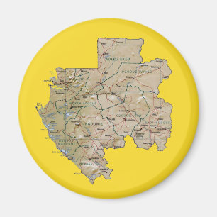 Íman Ímã do mapa de Gabon