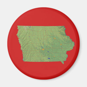 Íman Ímã do mapa de Iowa