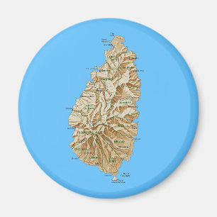 Íman Ímã do mapa de Lucia de santo