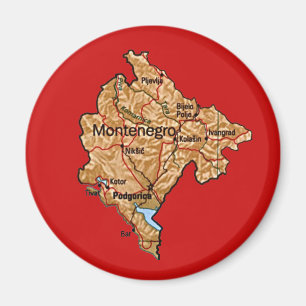 Íman Ímã do mapa de Montenegro