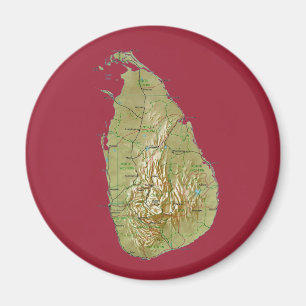 Íman Ímã do mapa de Sri Lanka