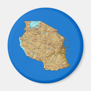 Íman Ímã do mapa de Tanzânia