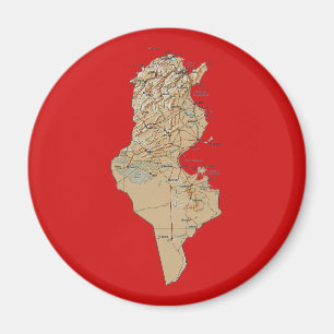 Íman Ímã do mapa de Tunísia