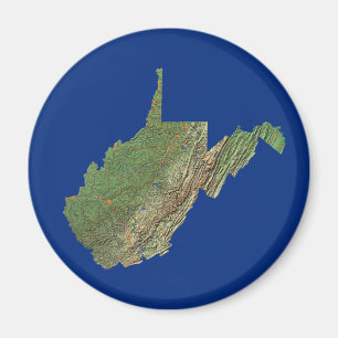 Íman Ímã do mapa de West Virginia