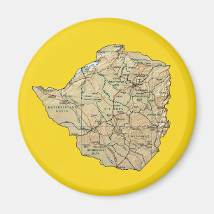 Íman Ímã do mapa de Zimbabwe