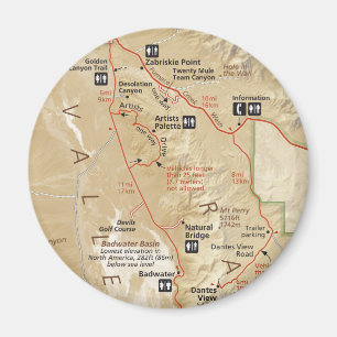 Íman Ímã do mapa do Vale da Morte