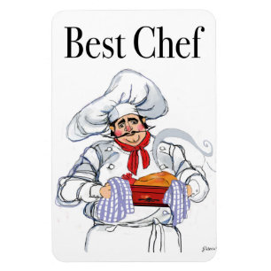 Íman Ímã do Melhor Chef Francês Gordo por Artista