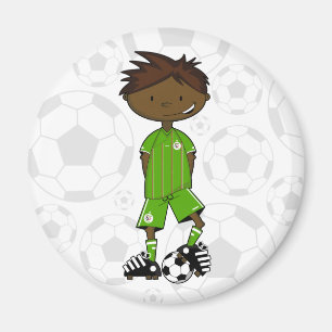 Íman Ímã do menino do futebol do campeonato do mundo 