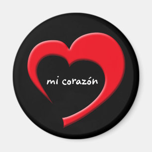 Íman Ímã do MI Corazón II (vermelho no preto)