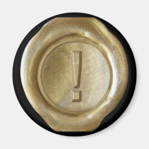 Íman Ímã do monograma do selo da cera - ouro - estilo