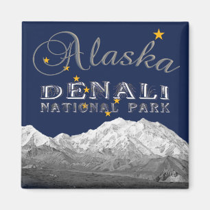 Íman Ímã do Mt McKinley da bandeira do estado de Alas