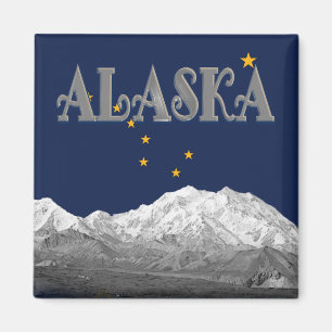 Íman Ímã do Mt McKinley da bandeira do estado de Alas