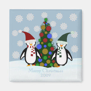Íman Ímã do Natal da família do pinguim do feriado