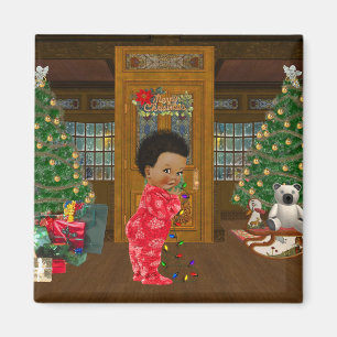 Íman Ímã do Natal do afro-americano