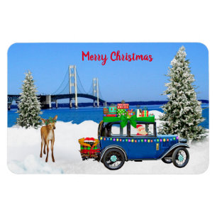 Íman Ímã do Natal do refrigerador da cidade de Mackin