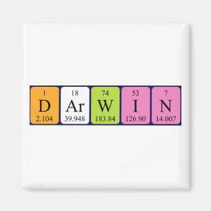 Íman Ímã do nome da mesa periódica de Darwin