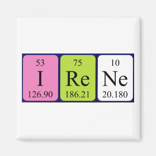 Íman Ímã do nome da mesa periódica de Irene
