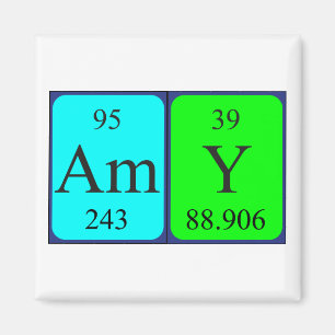 Íman Ímã do nome da mesa periódica do Amy