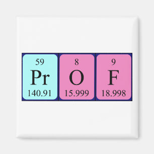 Íman Ímã do nome da mesa periódica do prof.