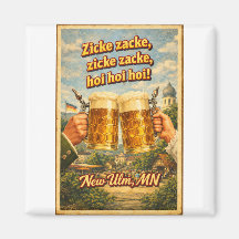Ímã do Oktoberfest da Cerveja Alemã de New Ulm MN