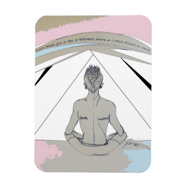 Íman ímã do orgulho trans (Vertical)