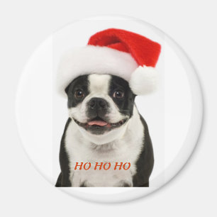 Íman Ímã do papai noel de Boston Terrier