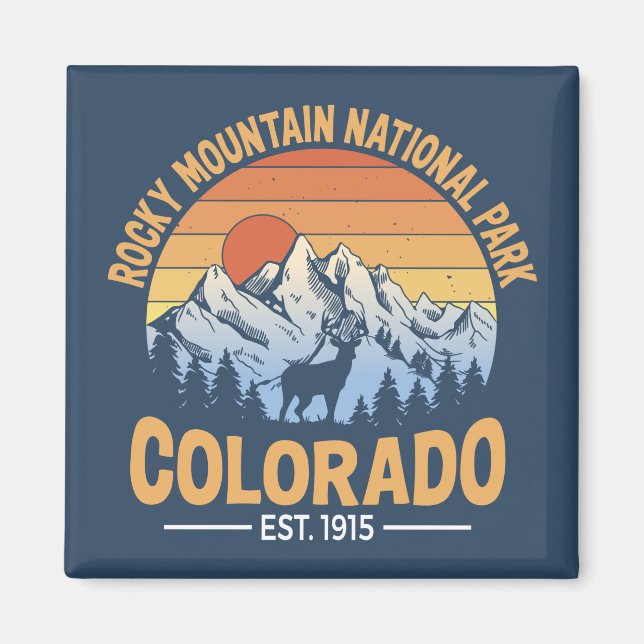 Íman Ímã do Parque Nacional Rocky Mountain Colorado (Frente)