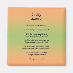 Íman Ímã do poema do dia das mães