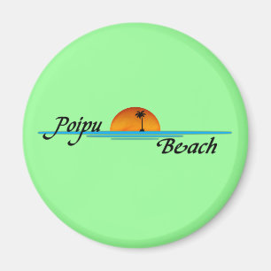 Íman Ímã do por do sol da praia de Poipu