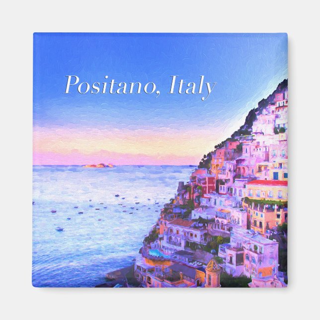 Íman Ímã do pôr do sol de Positano, Itália (Frente)