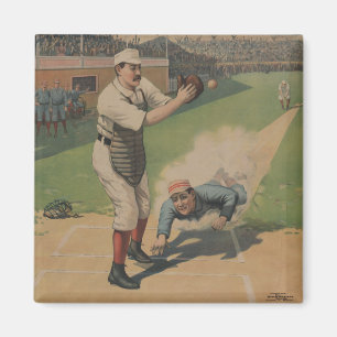 Íman Ímã do poster do basebol do vintage