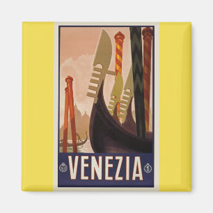 Íman Ímã do poster dos barcos de Venezia Veneza do