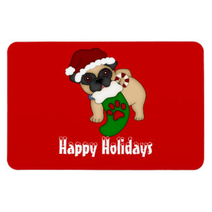 Íman Ímã do prêmio do Natal do Pug #2